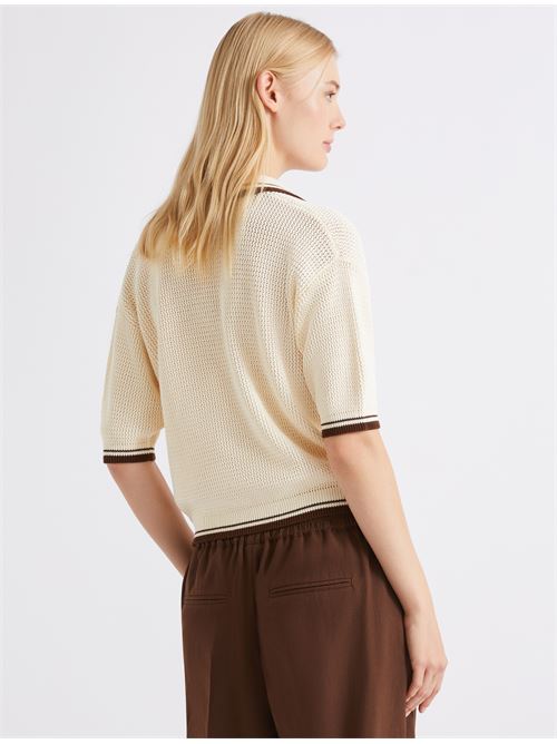 The cool alternative to the shirt has become the season's most versatile piece: pair it with casual trousers and wear it as either a base layer or under a poplin shirt. MARELLA SPORT | 2613361044200006